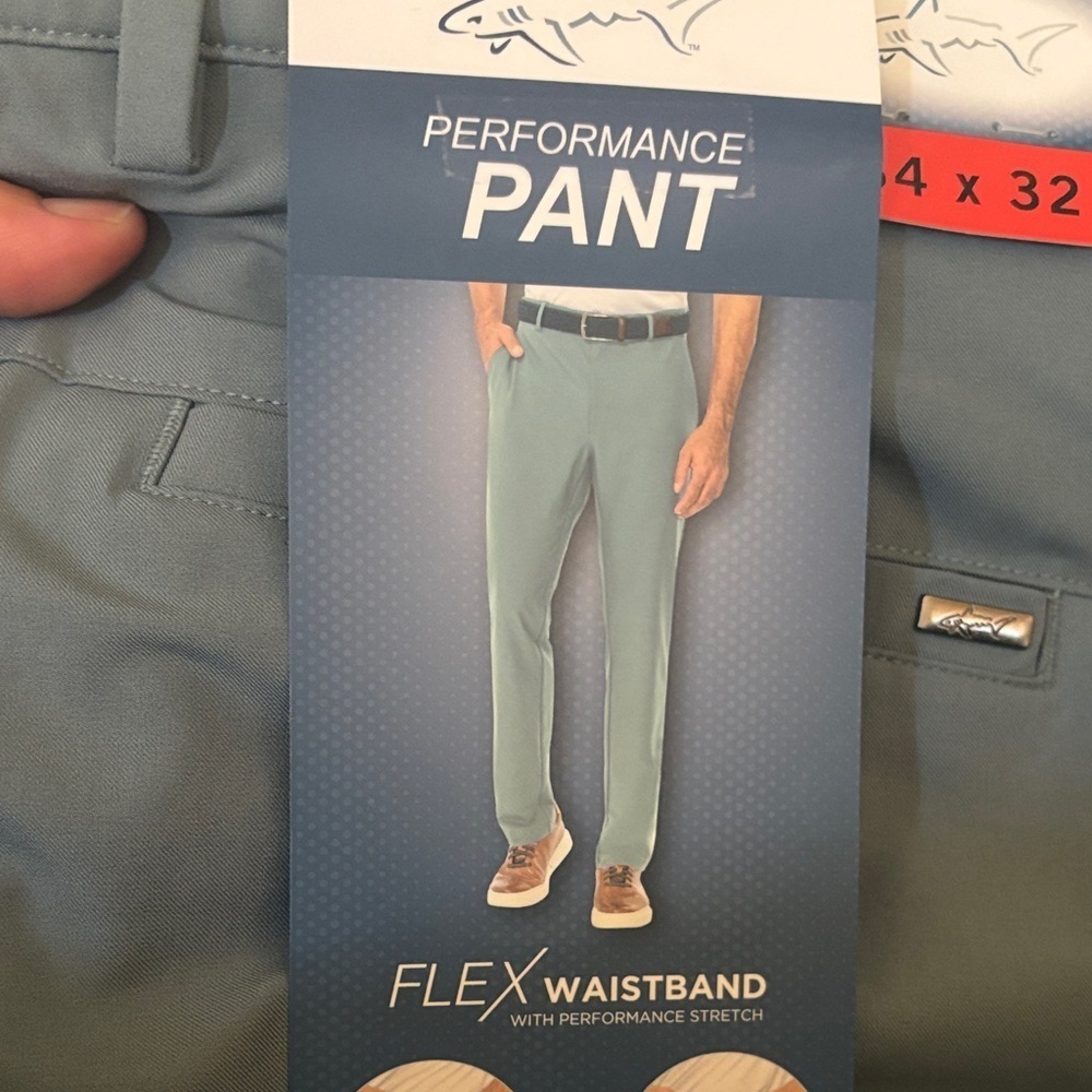 Greg Norman Collection Flex Waistband Chinos - Light Blue